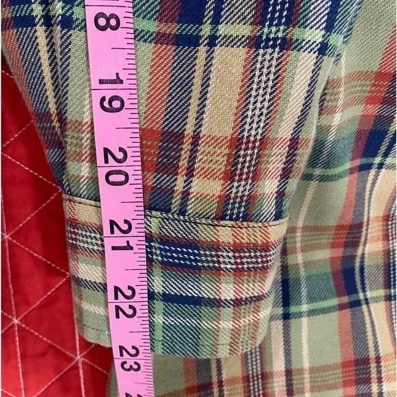 Polo by Ralph Lauren Men's Brown Blue Plaid. Button-down. Large - Picture 9 of 9